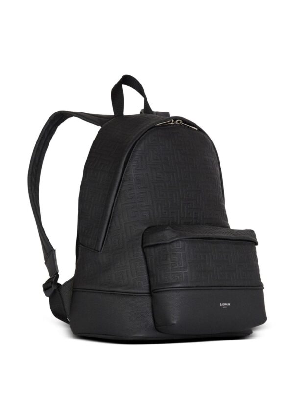 Balmain grained-effect leather backpack