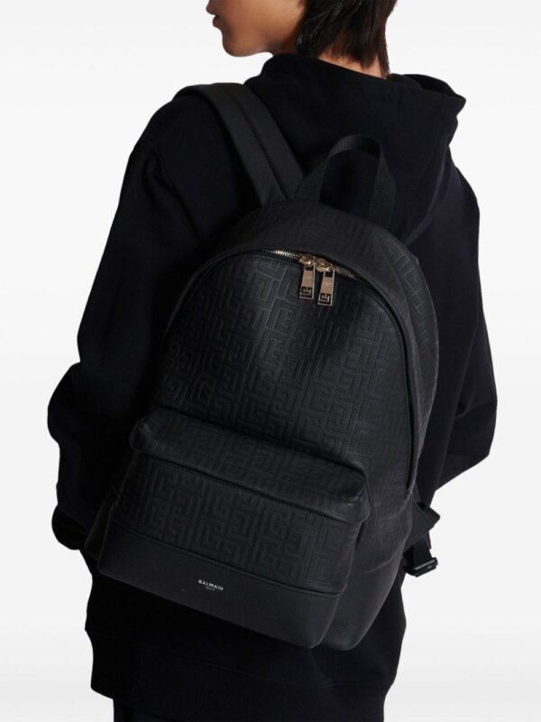 Balmain grained-effect leather backpack - Image 5