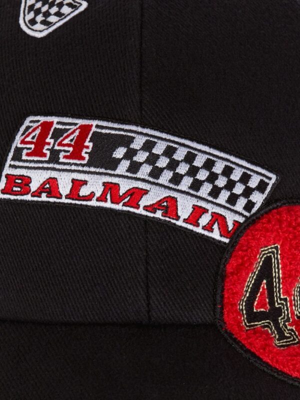 Balmain logo-appliqué racing cotton cap - Image 4