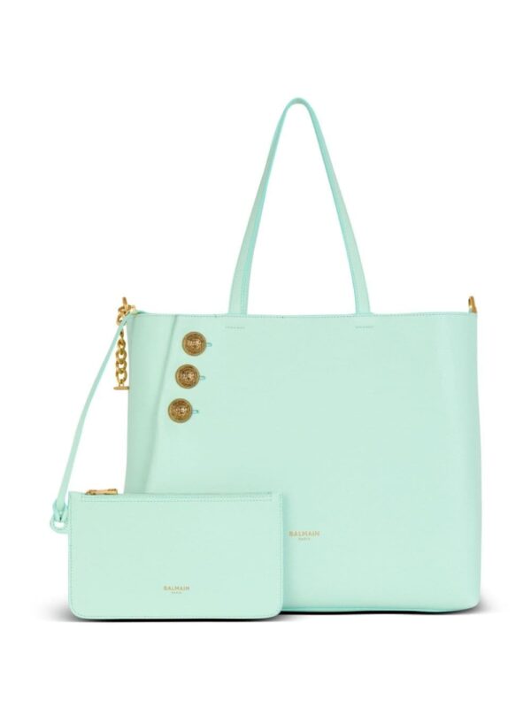 Balmain Emblème leather tote bag - Image 3