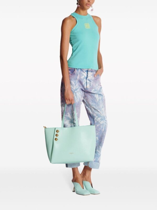Balmain Emblème leather tote bag - Image 2