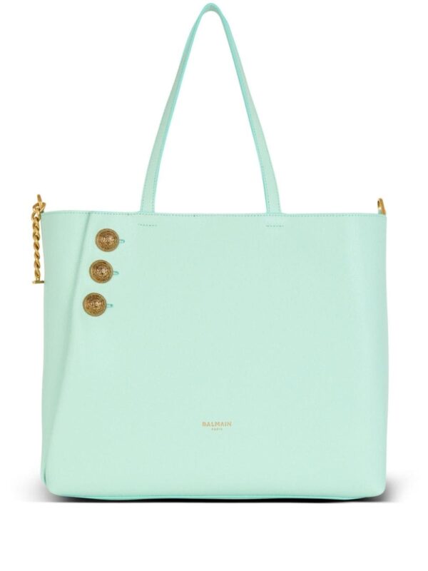 Balmain Emblème leather tote bag