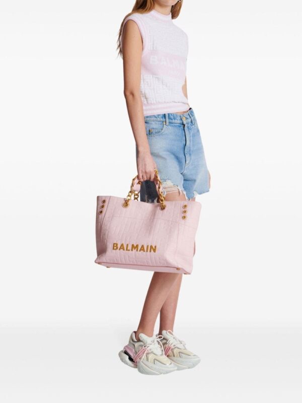 Balmain 1945 Soft leather tote bag - Image 2