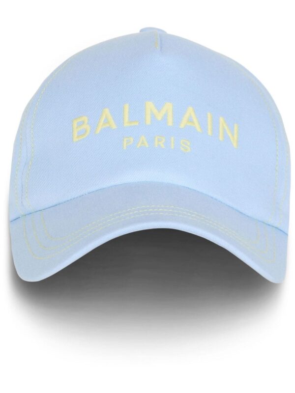 Balmain logo-embroidered cotton cap