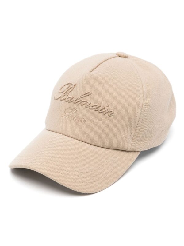 Balmain embroidered-logo cotton cap