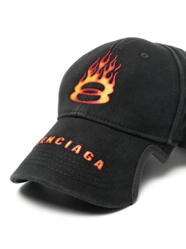Balenciaga logo-embroidered cotton cap - Image 2