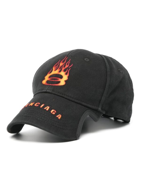 Balenciaga logo-embroidered cotton cap