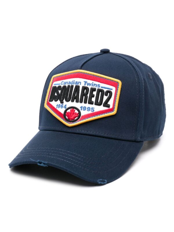 DSQUARED2 logo-patch cotton baseball cap