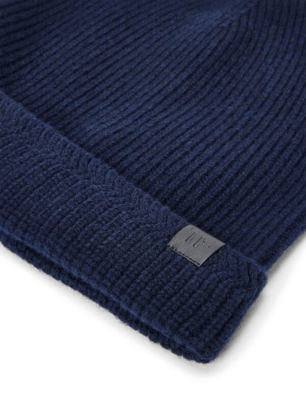 TOM FORD logo-patch ribbed-knit beanie - Image 2