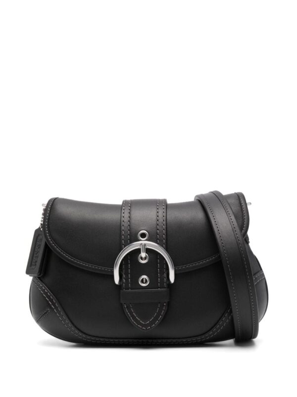 Coach buckle-detail leather shoulder bag