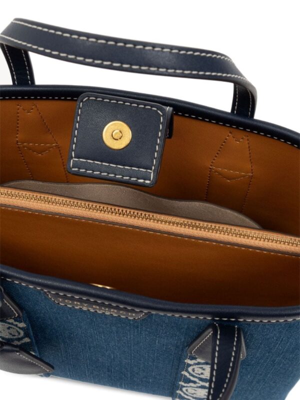 Tory Burch logo-tape denim tote bag - Image 5
