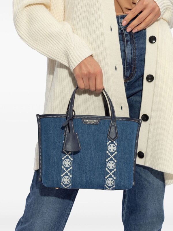 Tory Burch logo-tape denim tote bag - Image 2