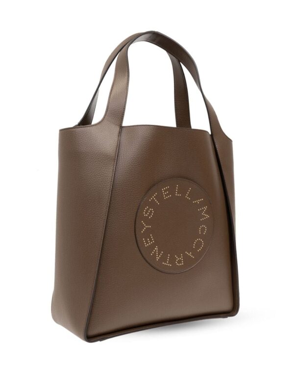 Stella McCartney logo-perforated faux-leather tote bag - Image 4