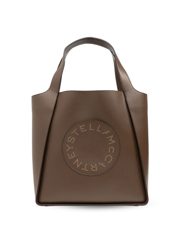 Stella McCartney logo-perforated faux-leather tote bag