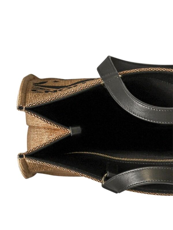 Ferragamo small logo-print raffia tote bag - Image 5