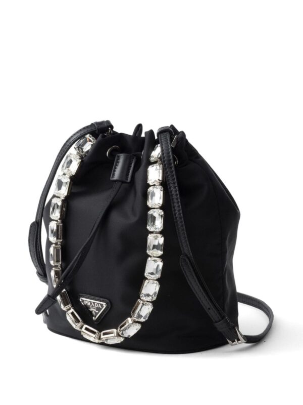 Prada logo-appliqué Re-Nylon bucket bag - Image 5
