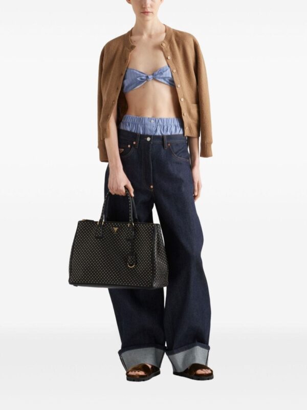 Prada studded Galleria Saffiano leather handbag - Image 2