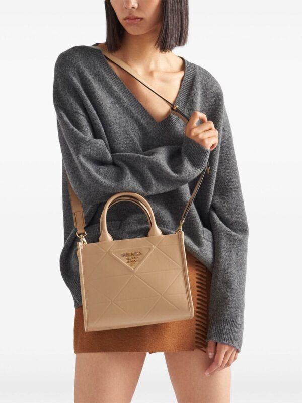 Prada mini Symbole leather tote bag - Image 3
