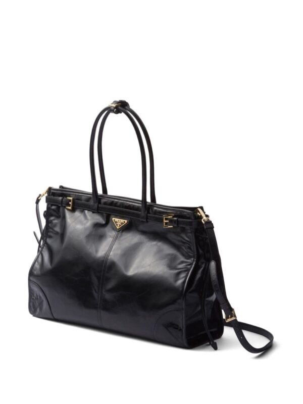 Prada large triangle-logo leather handbag - Image 5