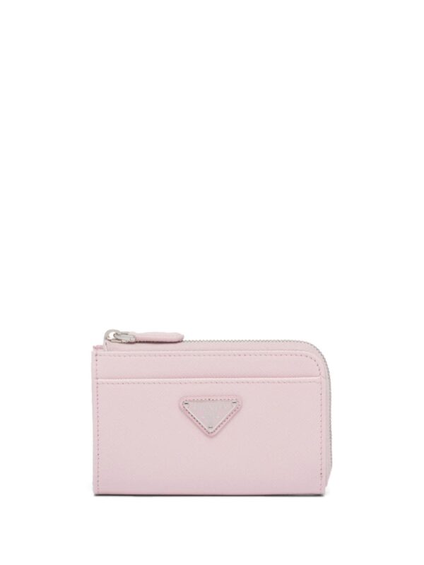 Prada logo-plaque leather keychain