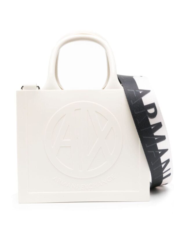 Armani Exchange raised logo tote bag