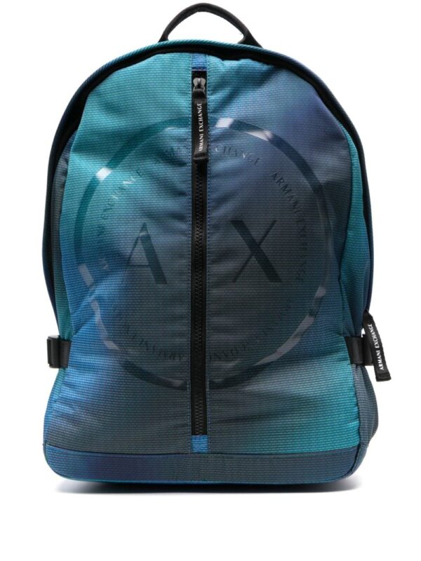 Armani Exchange logo-print geometric backpack