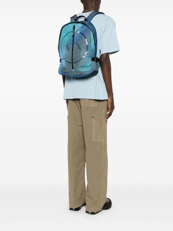 Armani Exchange logo-print geometric backpack - Image 2