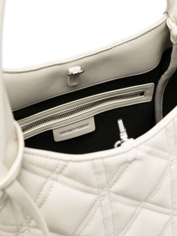 Emporio Armani quilted leather tote bag - Image 5
