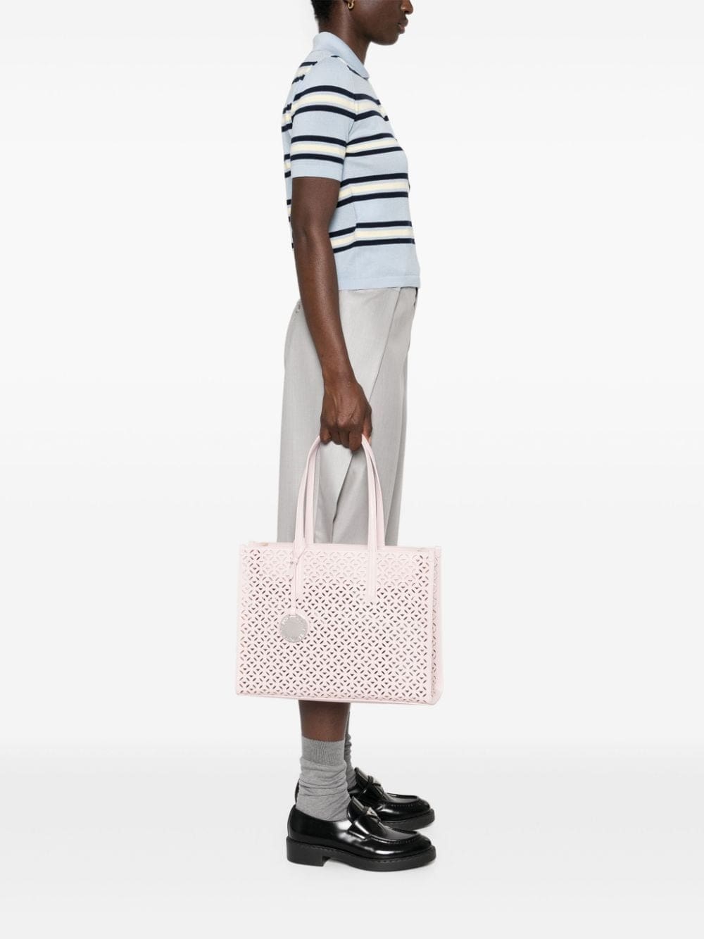 Emporio Armani logo-laser cut tote bag - Image 2