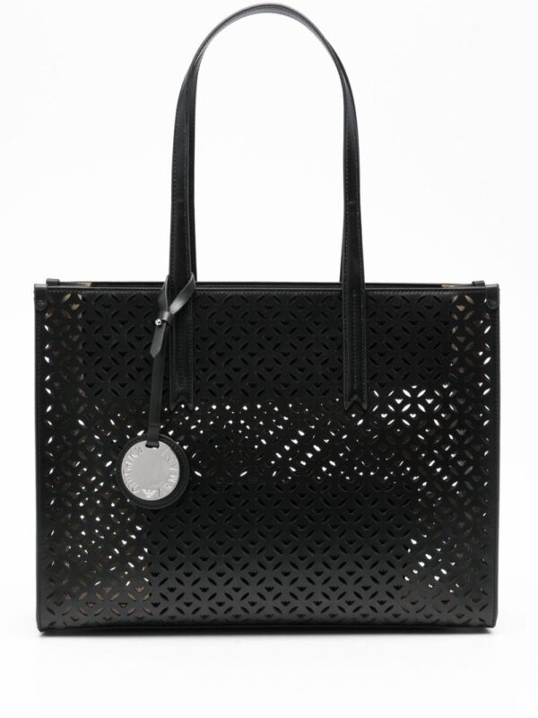 Emporio Armani logo-laser cut tote bag