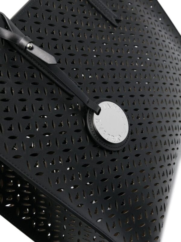 Emporio Armani logo-laser cut tote bag - Image 4
