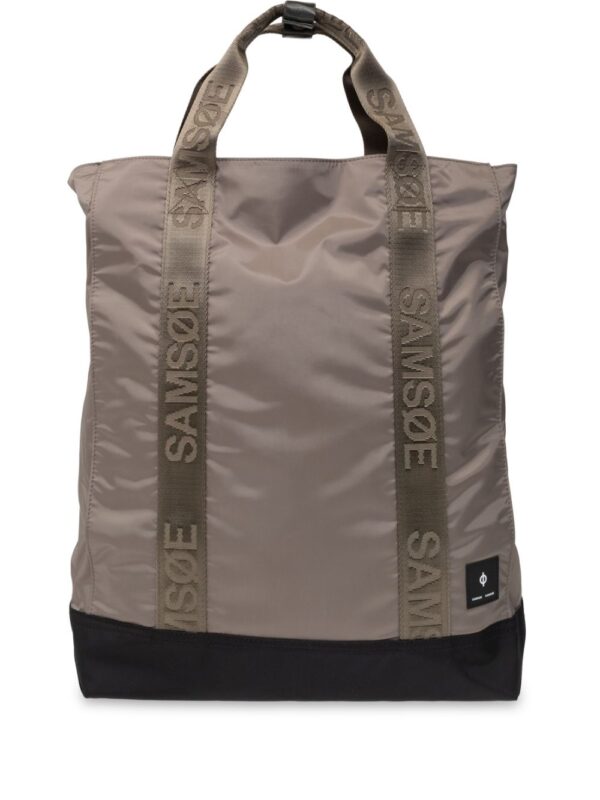SAMSOE SAMSOE logo-jacquard straps backpack