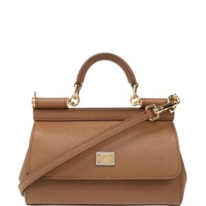 Dolce & Gabbana small Sicily grained leather tote bag