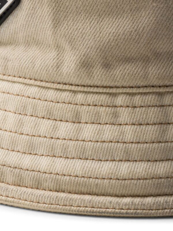 Prada logo-plaque denim bucket hat - Image 3