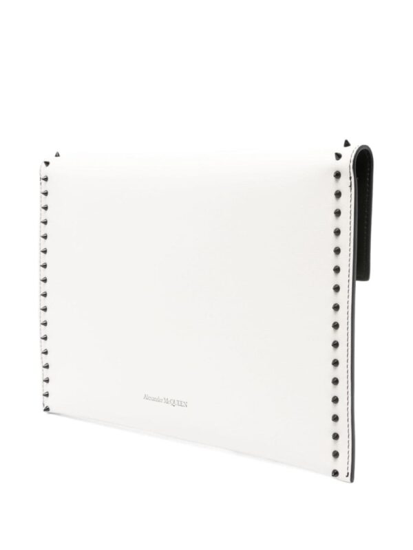 Alexander McQueen skull-stud leather clutch - Image 3