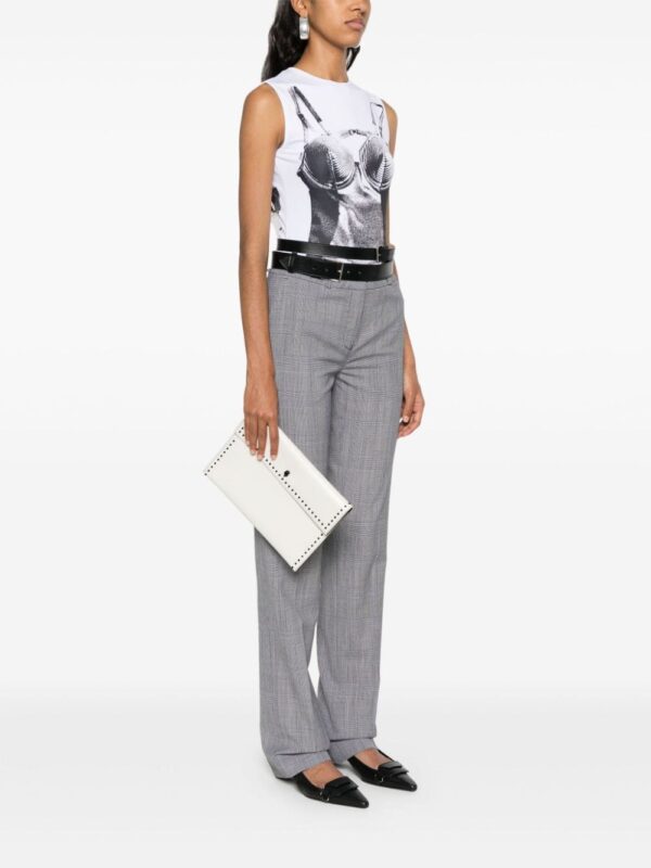 Alexander McQueen skull-stud leather clutch - Image 2
