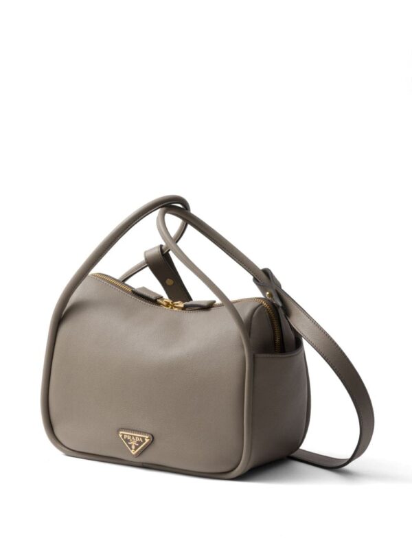 Prada logo-plaque leather tote bag - Image 5