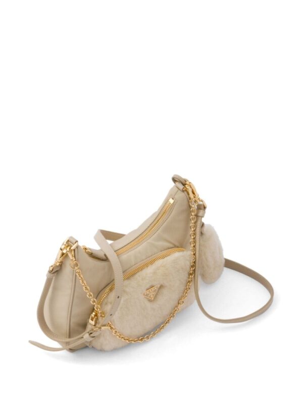 Prada shearling-panelling shoulder bag - Image 5