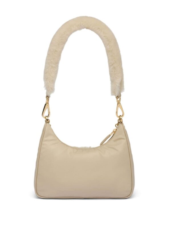 Prada shearling-panelling shoulder bag - Image 4