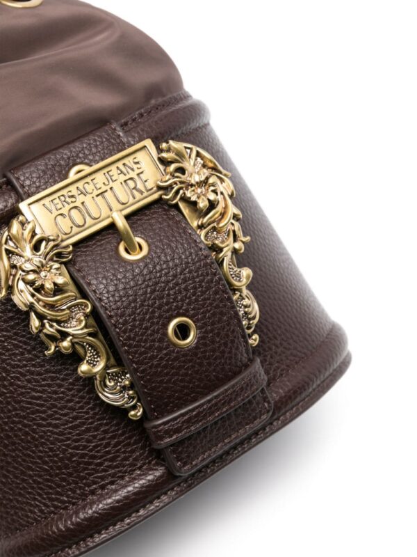 Versace Jeans Couture logo-plaque bucket bag - Image 4