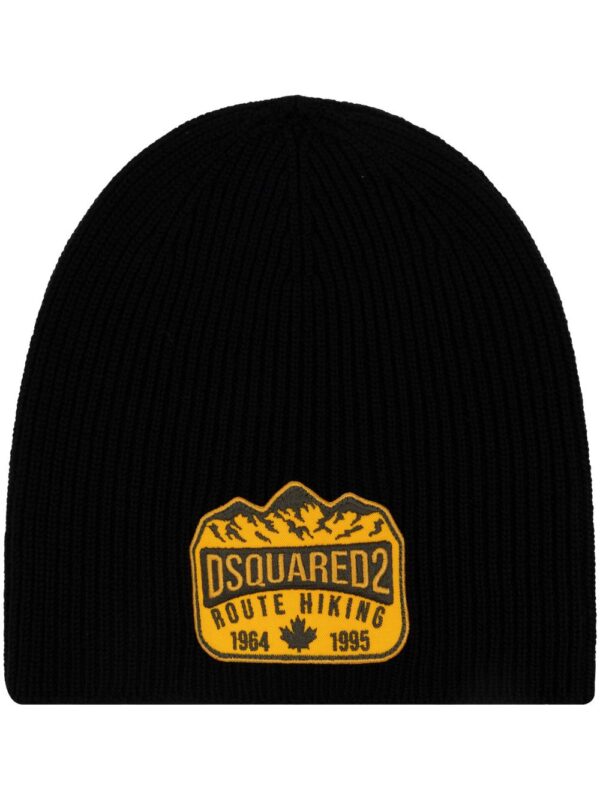 DSQUARED2 logo-appliqué wool beanie