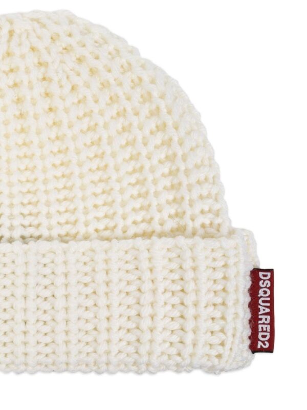 DSQUARED2 logo-tag wool beanie - Image 3