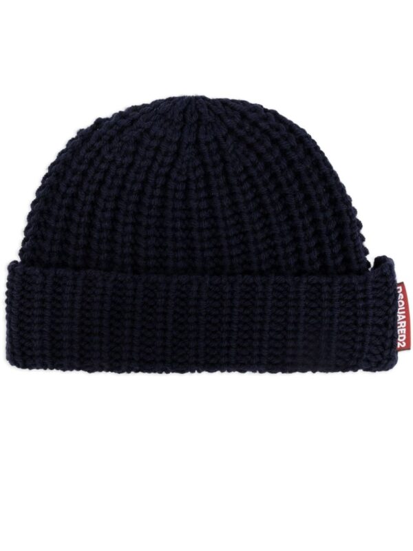 DSQUARED2 logo-tag wool beanie