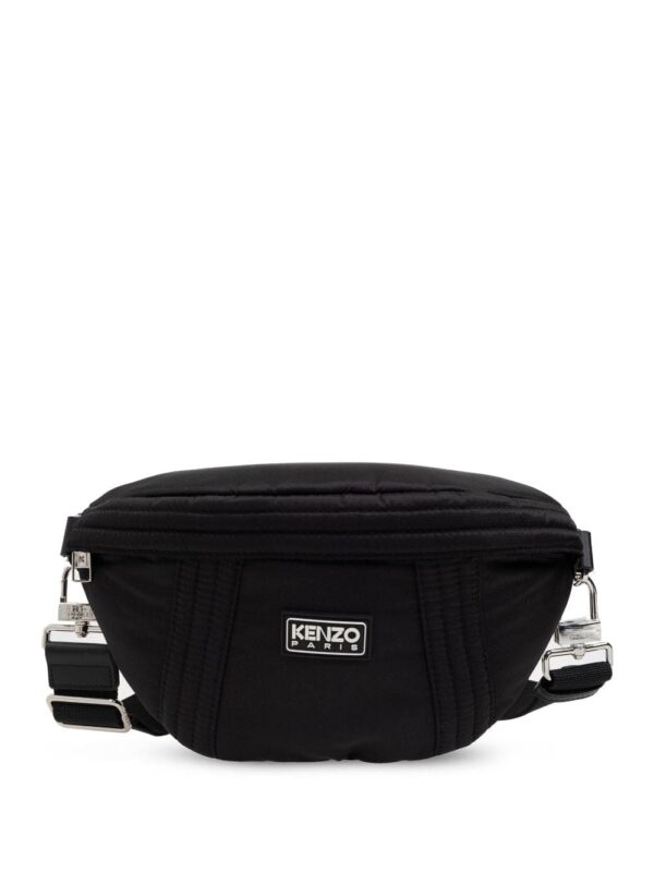 Kenzo logo-appliqué ribbed-detail belt bag