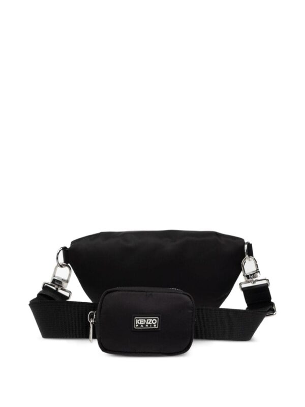 Kenzo logo-appliqué ribbed-detail belt bag - Image 3