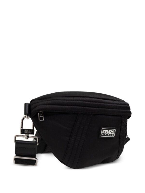 Kenzo logo-appliqué ribbed-detail belt bag - Image 4