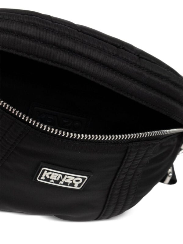 Kenzo logo-appliqué ribbed-detail belt bag - Image 5