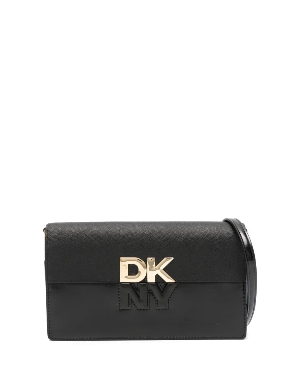 DKNY logo-lettering clutch bag
