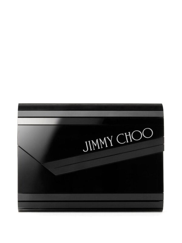 Jimmy Choo Candy logo-print clutch bag