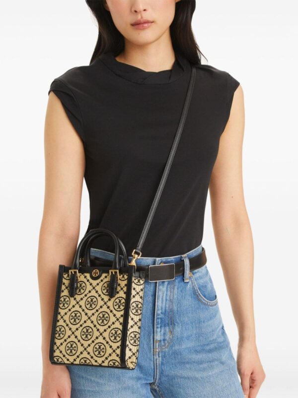 Tory Burch mini T Monogram raffia bag - Image 2